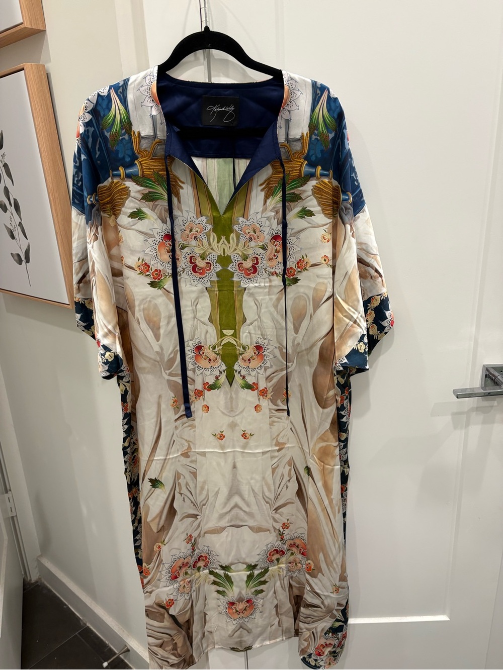 KW Studio Kehinde Wiley 100% Silk Caftan Dress